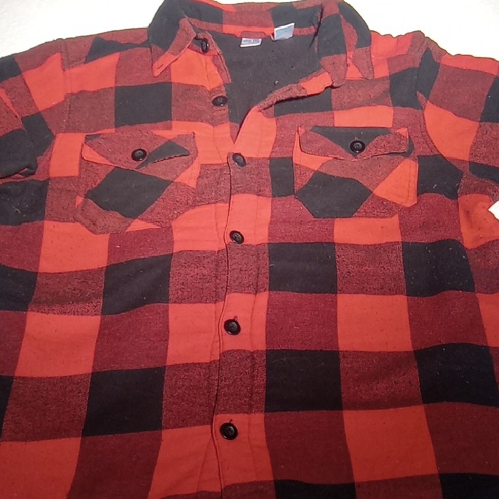Classic Red and Black Checkered Men's Shirt